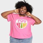 No Brand Pride Adult Plus Size You Me We Short Sleeve T-shirt - Pink