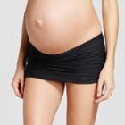 Maternity Side Ruched Swim Skirt - Sea Angel - Black M, Women's,