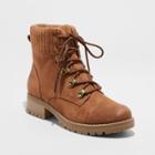 Women's Danica Lace Up Boots - Universal Thread Chestnut (brown)