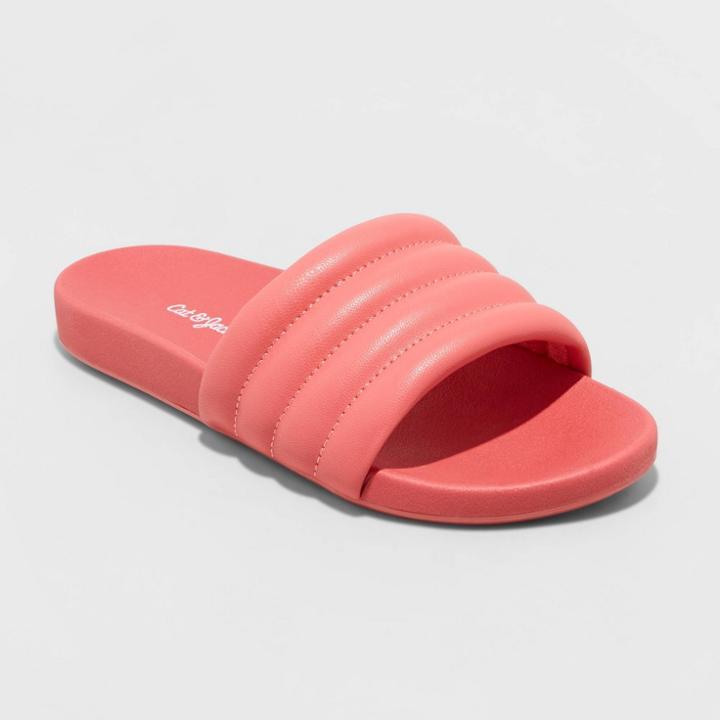Girls' Shelby Slip-on Slide Sandals - Cat & Jack Coral