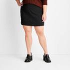 Women's Puckered Mini Skirt - Future Collective With Gabriella Karefa-johnson Black