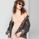 Women's Sleeveless Scoop Neck Knit Tank Midi Dress - Wild Fable Beige