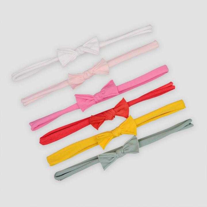 Baby Girls' 6pk Bow Nylon Headwrap - Just One You Made By Carter's