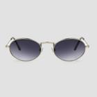 Women's Narrow Metal Oval Sunglasses - Universal Thread Gold