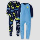 Gerber Toddler Boys' Dino Blanket Sleeper Footed Pajama - Blue