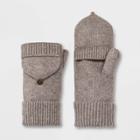 Women's Flip Top Mitten - Universal Thread Oatmeal Gray One Size, Beige