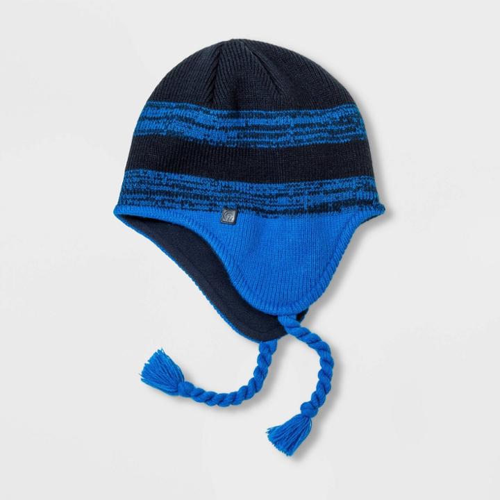 Boys' Striped Marled Colorblock Hat - C9 Champion One Size, Boy's, Blue