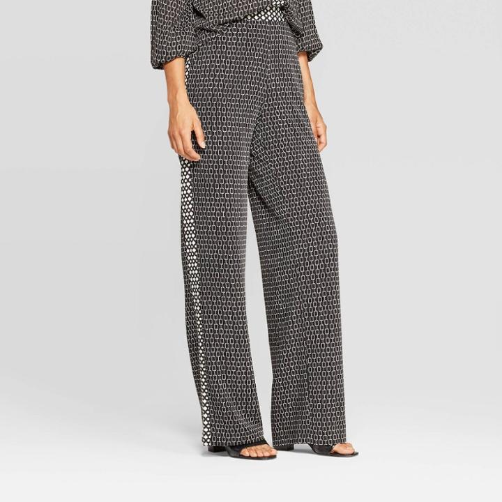 Women's Mid-rise Wide Leg Trouser - Who What Wear Black