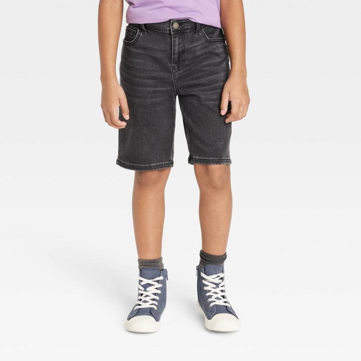 Boys' Bermuda Jean Shorts - Art Class Black Wash