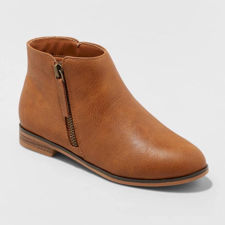 Girls' Jani Fashion Boots - Cat & Jack Cognac (red)