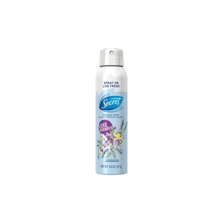 Secret Luxe Lavender Invisible Spray Antiperspirant And Deodorant - 3.8oz,