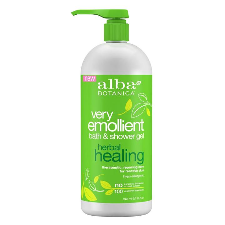 Alba Very Emollient Herbal Healing Coconut Bath & Shower Gel