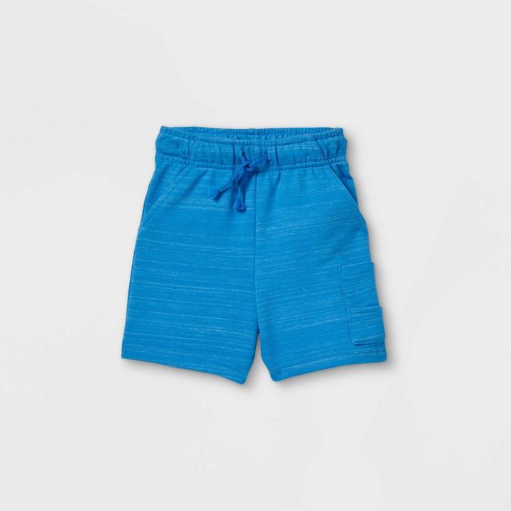 Toddler Boys' French Terry Cargo Pull-on Shorts - Cat & Jack Blue