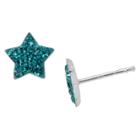 Target Girls' Sterling Silver Crystal Star Stud Earring-aqua