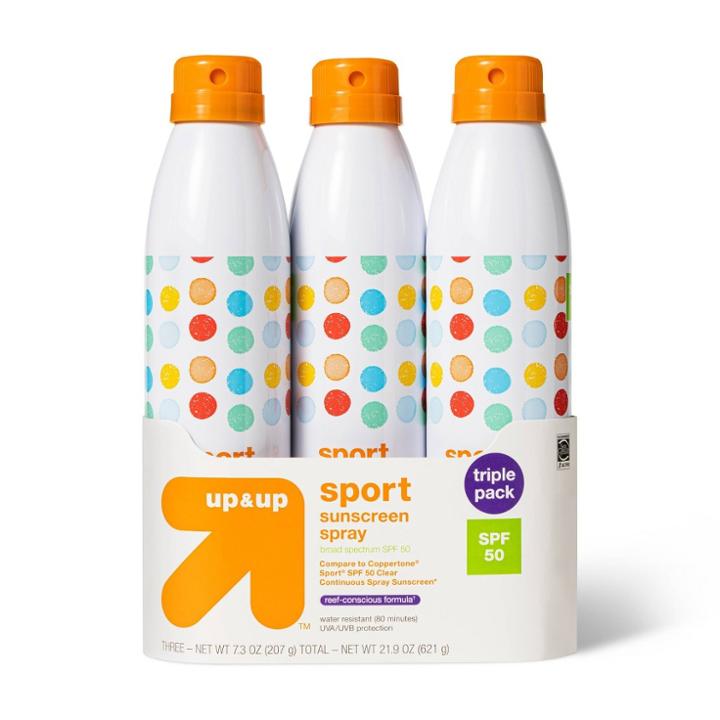 Sport Sunscreen Spray Triple Pack - Spf 50 - 21.9oz - Up & Up