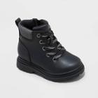 Toddler Boys' Axel Zipper Slip-on Combat Boots - Cat & Jack Black