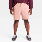 Men's Big & Tall 9 Slim Fit Chino Shorts - Goodfellow & Co Coral Pink