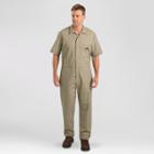 Petitedickies Men's Short Sleeve Coverall - Khaki M Short, Men's, Size: Medium