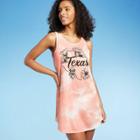 Women's Tie-dye Texas Cactus Graphic Swim Cover Up - Awake Rose