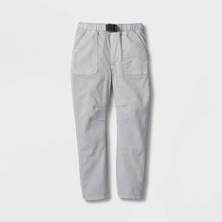 Toddler Boys' Utility Buckle Woven Pull-on Pants - Cat & Jack Gray