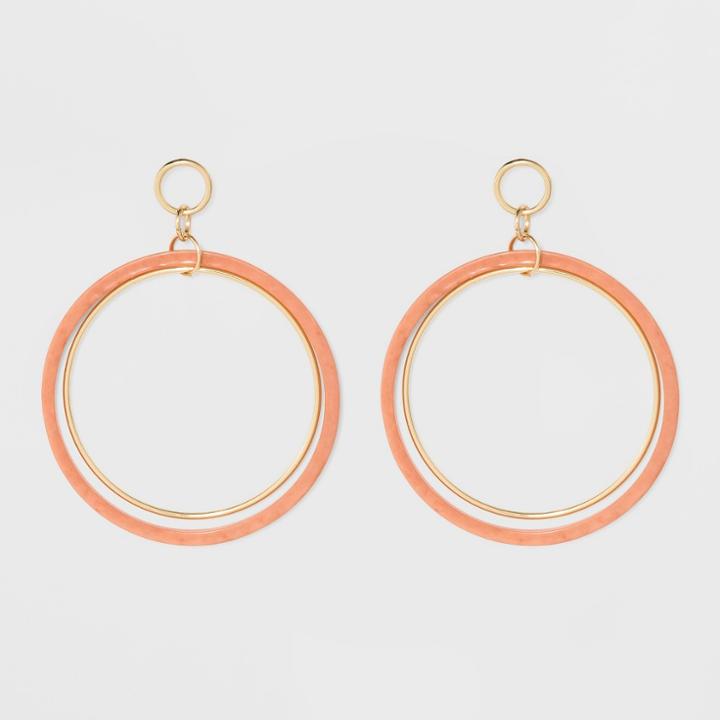 Large Circle Earrings - A New Day Orange/gold