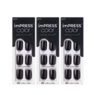 Kiss Impress Press-on Manicure Color Fake Nails - All Black