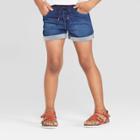 Toddler Girls' Rolled Hem Jean Shorts - Cat & Jack Blue
