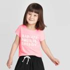 Petitetoddler Girls' Short Sleeve Positive Energy Graphic T-shirt - Cat & Jack Pink 12m, Toddler Girl's