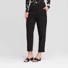 Women's Mid-rise Straight Leg Trouser - Who What Wear Black