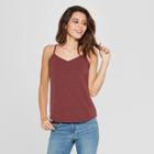 Women's Strappy Back Cami - Universal Thread Burgundy (red)