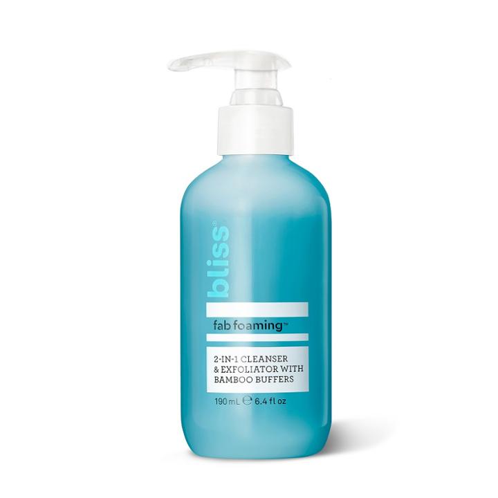 Bliss Fab Foaming 2-in-1 Cleanser & Exfoliator With Bamboo Buffers