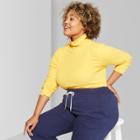 Women's Plus Size Long Sleeve Turtleneck T-shirt - Wild Fable Yellow