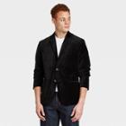 Men's Standard Fit Kenwood Velvet Blazer - Goodfellow & Co Black