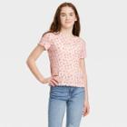 Girls' Notch Front T-shirt - Art Class Pink
