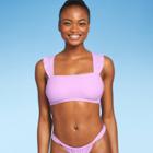 Juniors' Ruffle Strap Bralette Bikini Top - Xhilaration Lavender D/dd Cup, Purple