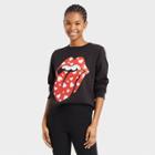 Women's Valentine's Day The Rolling Stones Hearts Logo Graphic Sweatshirt - Black