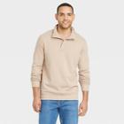 Men's Regular Fit High Neck Pullover Sweatshirt - Goodfellow & Co Tan