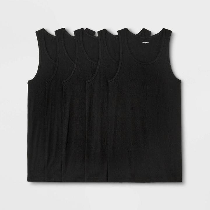 Men's 4+1 Bonus Pack Tank Top - Goodfellow & Co Black