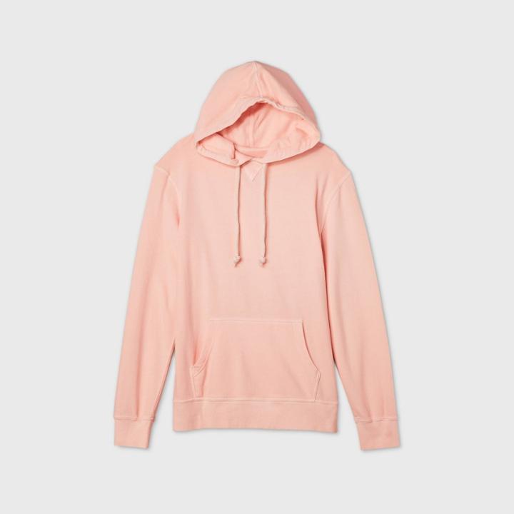 Men's Standard Fit Hoodie Sweatshirt - Goodfellow & Co Pale Pink