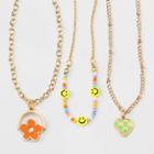 Girls' Mixed Layered Necklace Set With Flower Spinner Pendant - Art Class