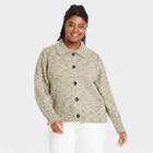 Women's Plus Size Button-front Cardigan - Universal Thread Green