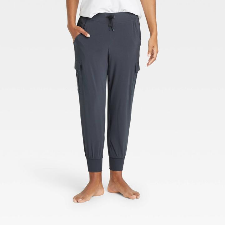 Women's Stretch Woven Taper Cargo Pants - All In Motion Slate