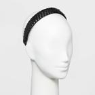 Target Wide Basket Wave Faux Leather Cover Top Headband - Wild Fable Black