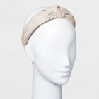 Faux Leather Knot Headband - A New Day Beige