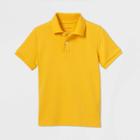 Petiteboys' Short Sleeve Interlock Uniform Polo Shirt - Cat & Jack Gold