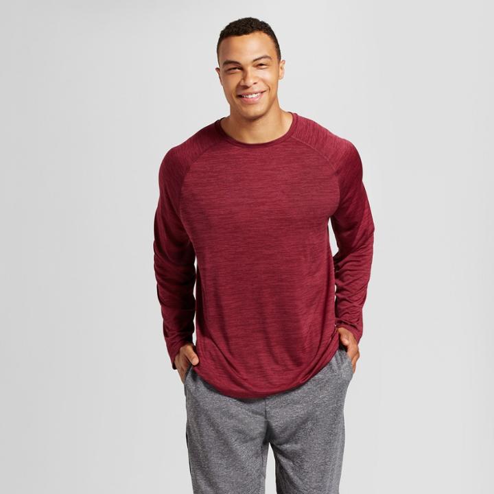 Men's Big & Tall Long Sleeve Tech T-shirt - C9 Champion - Red Heather