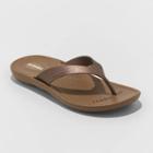 Women's Breeze Flip Flop Sandals - Okabashi - Bronze M,