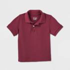Petitetoddler Boys' Short Sleeve Interlock Uniform Polo Shirt - Cat & Jack Burgundy