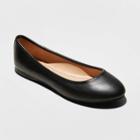 Women's Everly Faux Leather Round Toe Ballet Flats - Universal Thread Black