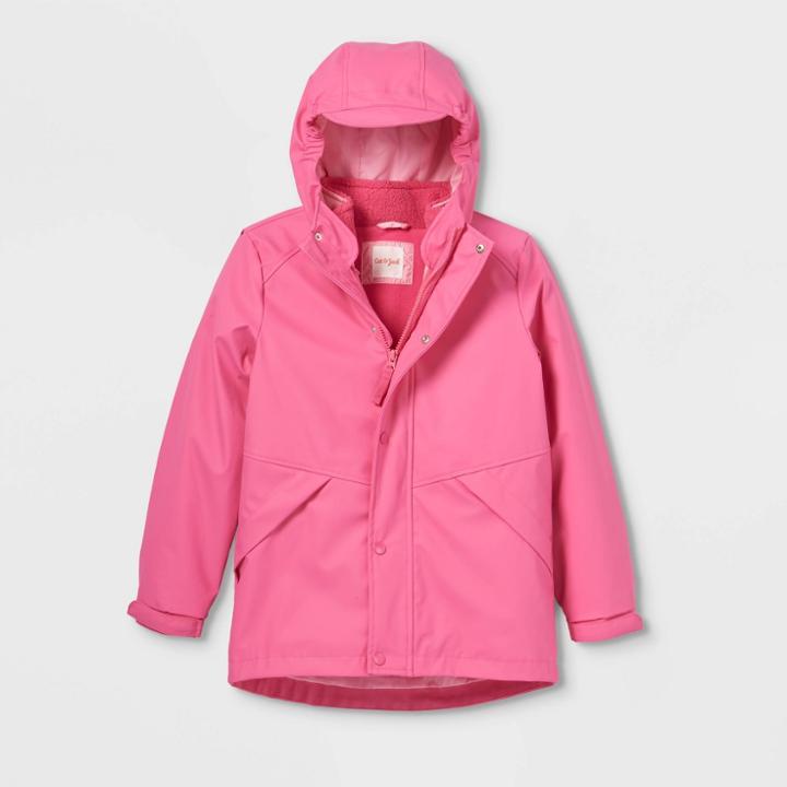 Girls' 3-in-1 Rain Jacket - Cat & Jack Pink